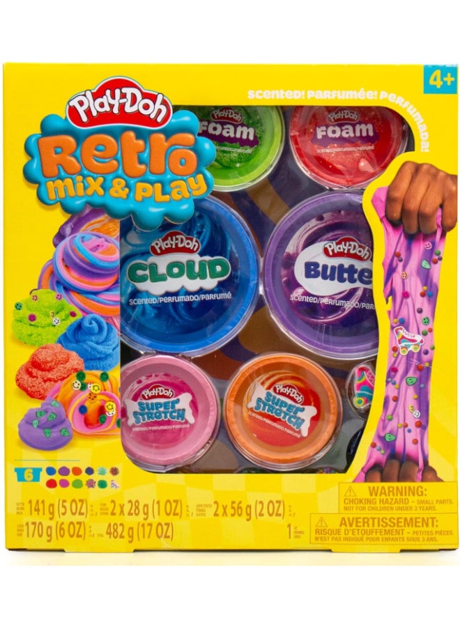 Play-Doh Retro Mix & Play Scented Compounds Set (482 g) - Image 1